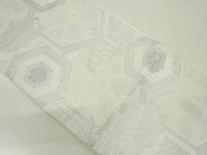 アンティーク　重ね亀甲に桐模様織り出し袋帯（材料）